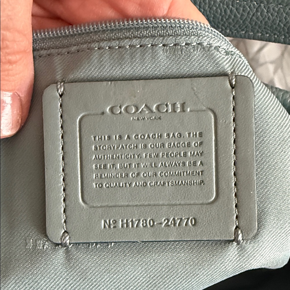 Coach Teal Leather Hobo Bag - Picture 3 of 3